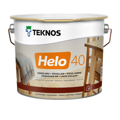 Уретан-алкідний лак, що володіє хорошими стійкими властивостями Teknos HELO 40 2.7 (L.), Уретано-алкидный лак, Лак підходить для лакування різних дерев'яних поверхонь усередині і зовні, коли до покриття висувають високі вимоги, Дуже висока, НELO 40 має відмінну стійкість до погоди і воді. Плівка лаку довго зберігає свій блиск, вона не лущиться і не тріскається. Він захищає дерево від посіріння і розтріскування. Поверхня, покрита лаком HELO 40, стає твердою і одночасно еластичною, Объектами применения являются: паркетные и дощатые полы, мебель и прочие деревянные поверхности, при желании получить устойчивую лакировку.
