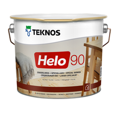 Уретан-алкідний лак, що володіє хорошими стійкими властивостями Teknos HELO 90 0.9 (L.), Уретано-алкидный лак, Лак підходить для лакування різних дерев'яних поверхонь усередині і зовні, коли до покриття висувають високі вимоги, Дуже висока, HELO 90 имеет отличную стойкость к погоде и воде. Пленка лака долго сохраняет свой блеск, она не шелушится и не трескается. Лак мало желтеет, так, как содержит состав для защиты от ультрафиолета. Он защищает дерево от посерения и растрескивания. Поверхнос, Объектами применения являются: паркетные и дощатые полы, мебель, лодки и прочие деревянные поверхности, при желании получить устойчивую лакировку.