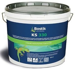 Надміцний багатофункціональний акриловий клей для лінолеуму і ПВХ-покриттів Bostik KS 330 20kg